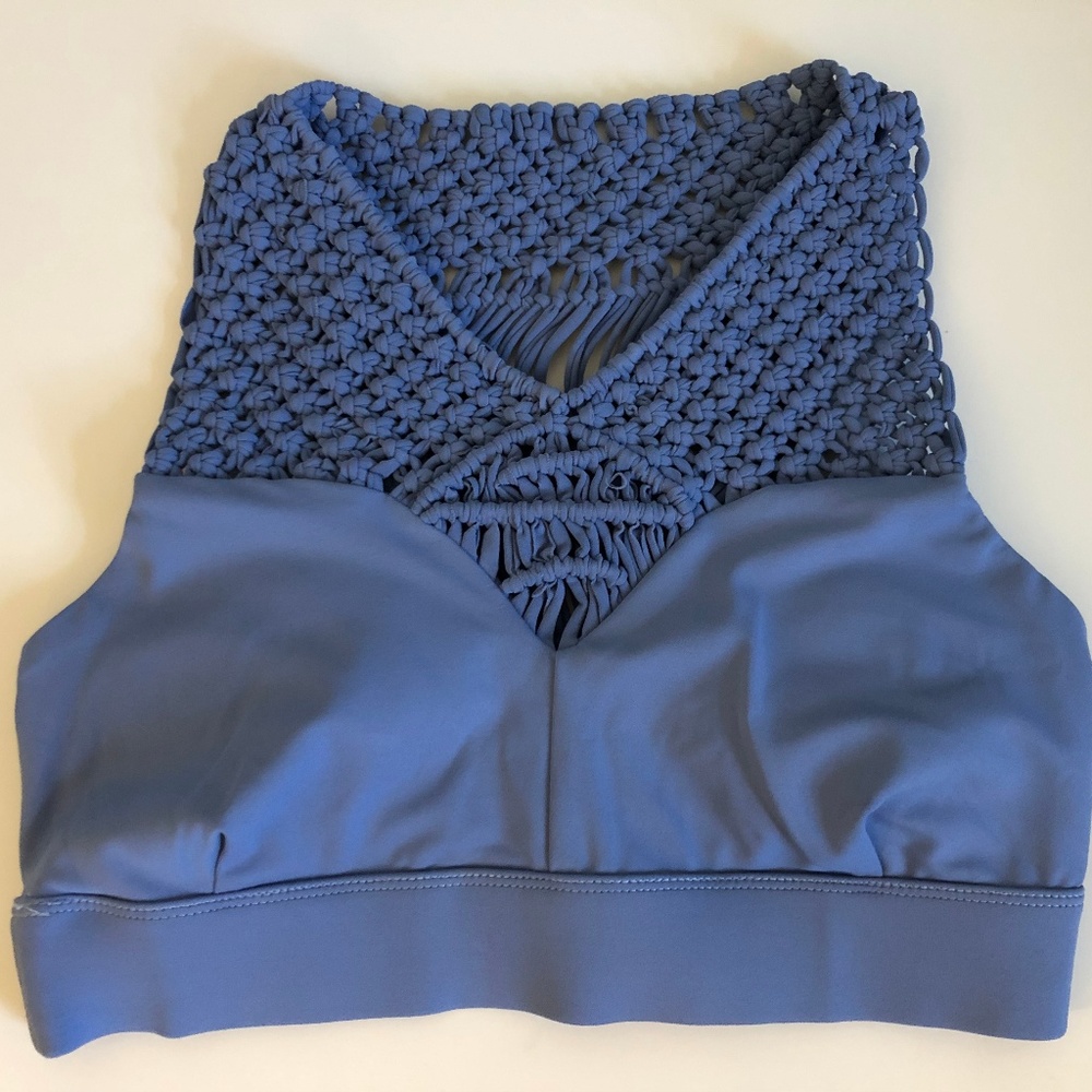 Carbon38 Womens M Canggu Macramé Bra Sports S NEW